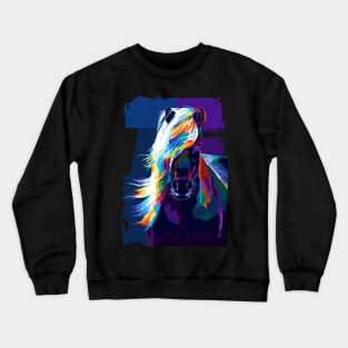 Animals Horse Pop Art Crewneck Sweatshirt